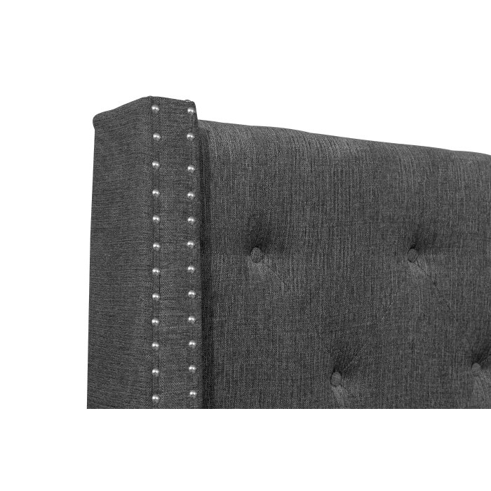 5877GY-1DW* Queen Platform Bed with Storage Footboard - Image 4