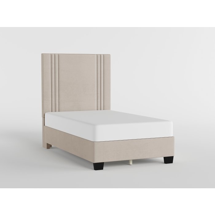 BHE5878BE-44* 44″ Beige Microfiber Platform Bed