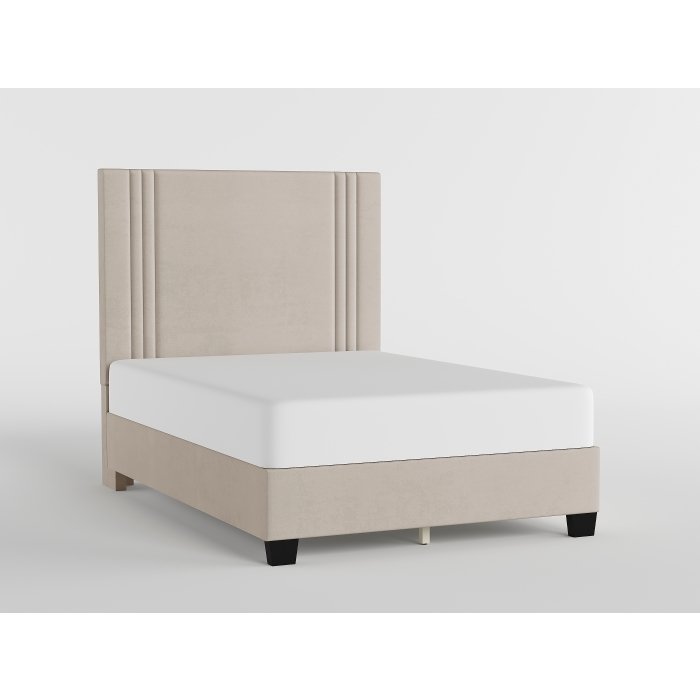 BHE5878BE-54* 54″ Beige Microfiber Platform Bed