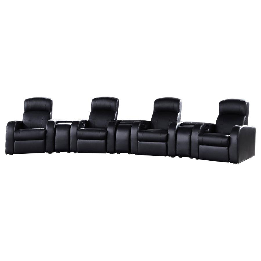 CYRUS 7-PIECE UPHOLSTERED HOME THEATER SEATING