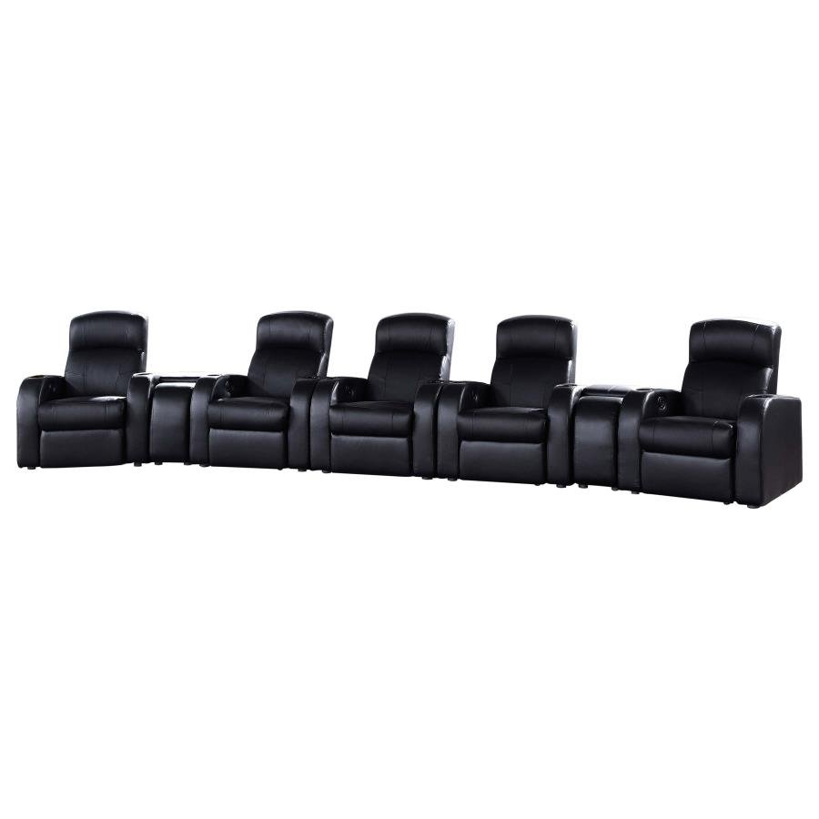 CYRUS 7-PIECE UPHOLSTERED HOME THEATER SEATING