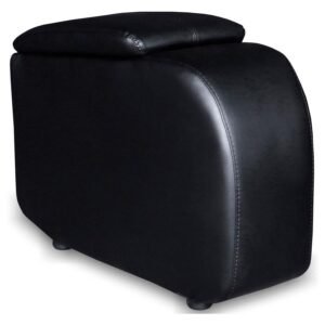 CYRUS UPHOLSTERED HOME THEATER STORAGE WEDGE CONSOLE BLACK