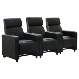 TOOHEY UPHOLSTERED TUFTED RECLINER Living Room Sets BLACK