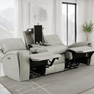 BRICKSTON TRIPLE POWER RECLINING SOFA GREY