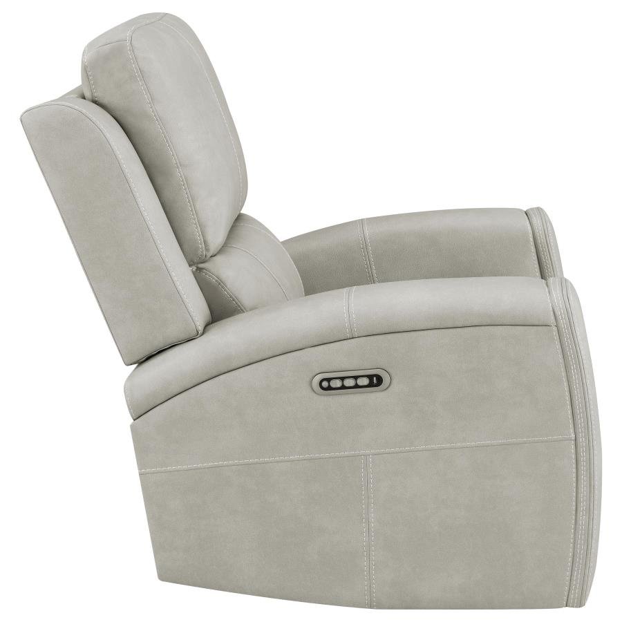 BRICKSTON TRIPLE POWER SWIVEL GLIDER RECLINER GREY - Image 10