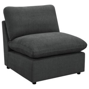 COLLINS MODULAR ARMLESS CHAIR DARK GREY