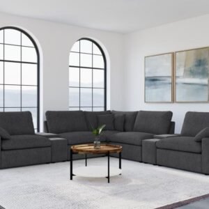 COLLINS 7-PIECE MODULAR POWER RECLINING SECTIONAL DARK GREY