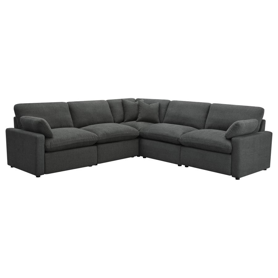 COLLINS 5-PIECE MODULAR POWER RECLINING SECTIONAL DARK GREY