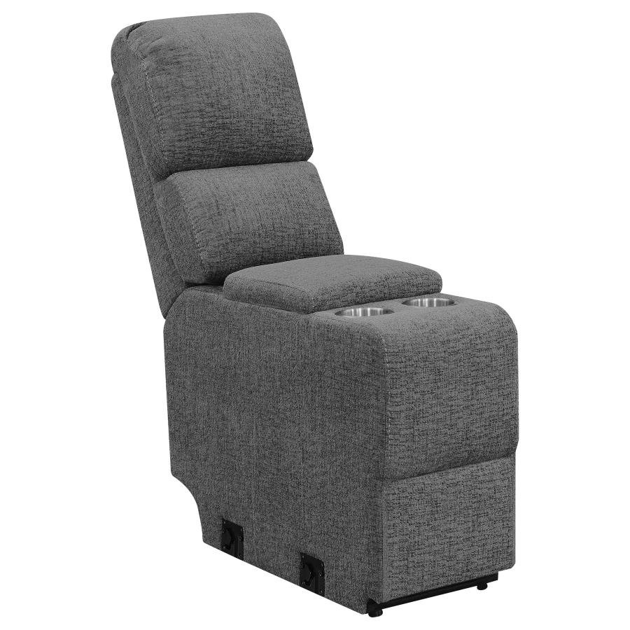 BAHRAIN 5-PIECE UPHOLSTERED HOME THEATER SEATING CHARCOAL - Image 7