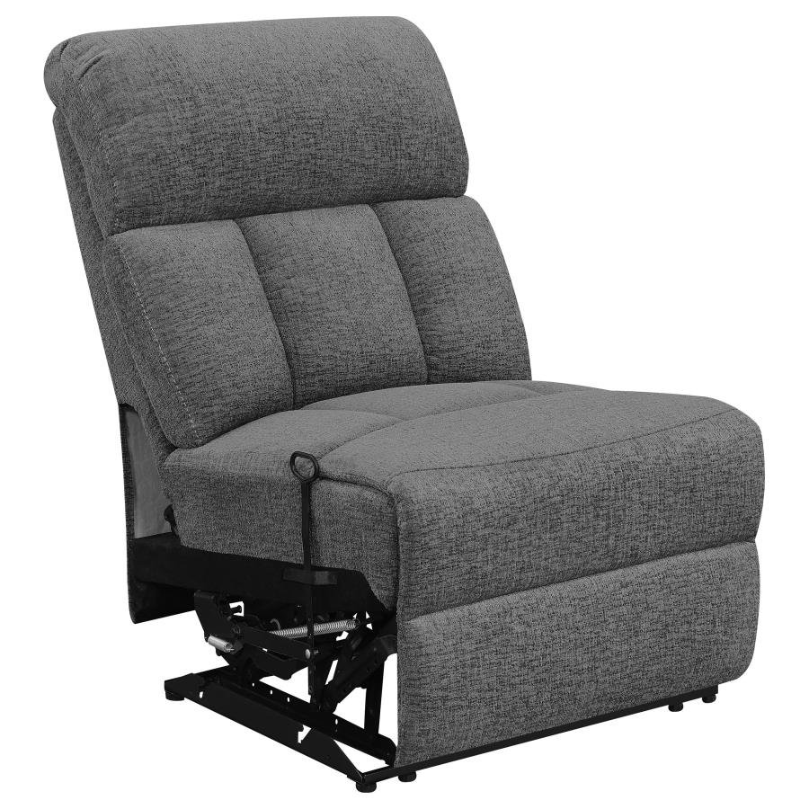 BAHRAIN 5-PIECE UPHOLSTERED HOME THEATER SEATING CHARCOAL - Image 8
