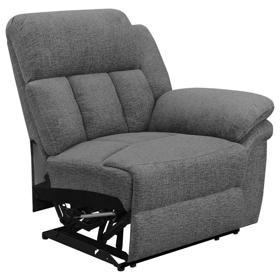BAHRAIN 5-PIECE UPHOLSTERED HOME THEATER SEATING CHARCOAL - Image 10