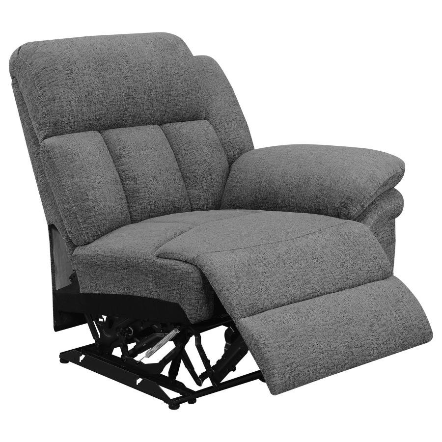 BAHRAIN 5-PIECE UPHOLSTERED HOME THEATER SEATING CHARCOAL - Image 11