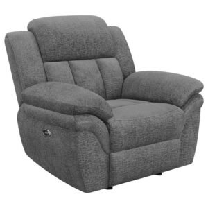 BAHRAIN UPHOLSTERED POWER GLIDER RECLINER CHARCOAL