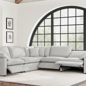 COLLINS 5-PIECE MODULAR POWER RECLINING SECTIONAL GREY