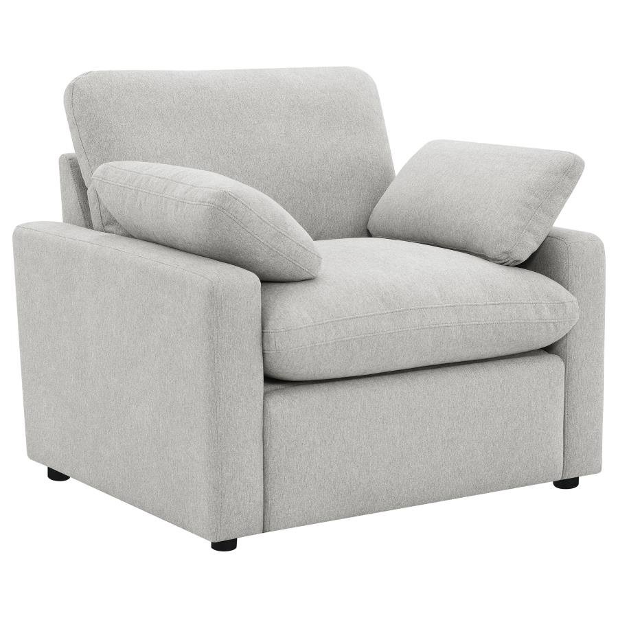 COLLINS UPHOLSTERED POWER RECLINER CHAIR GREY