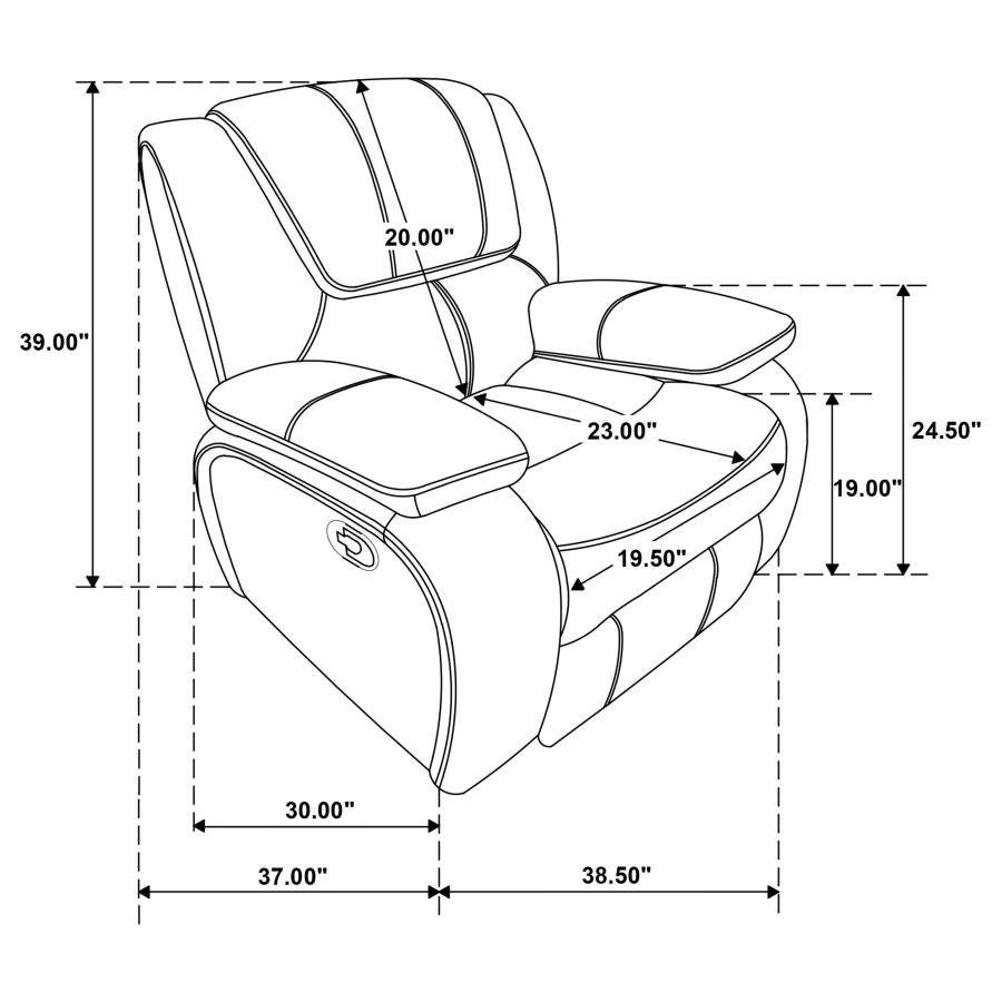 CAMILA UPHOLSTERED GLIDER RECLINER CHAIR RED - Image 10