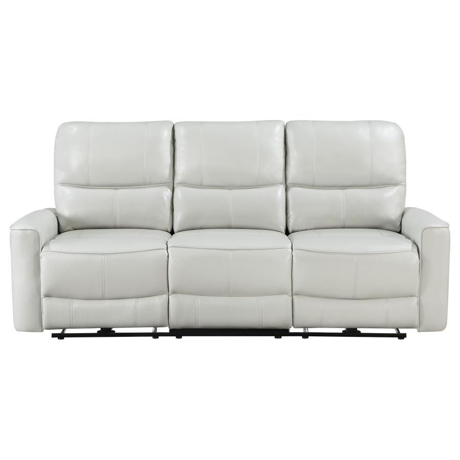 GREENFIELD UPHOLSTERED POWER RECLINING SOFA DOVE GREY - Image 4