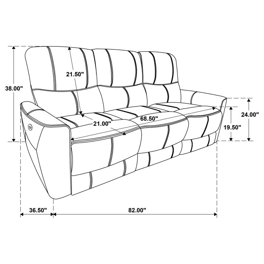 GREENFIELD UPHOLSTERED POWER RECLINING SOFA DOVE GREY - Image 10