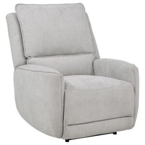 SYLMAR CHENILLE UPHOLSTERED POWER RECLINER DOVE GREY