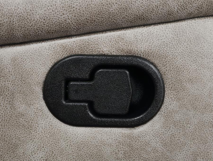 GREER UPHOLSTERED MOTION RECLINING SOFA TAUPE - Image 5