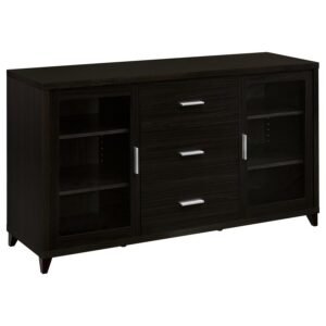 LEWES 2-DOOR ENGINEERED WOOD 60-INCH TV STAND CAPPUCCINO