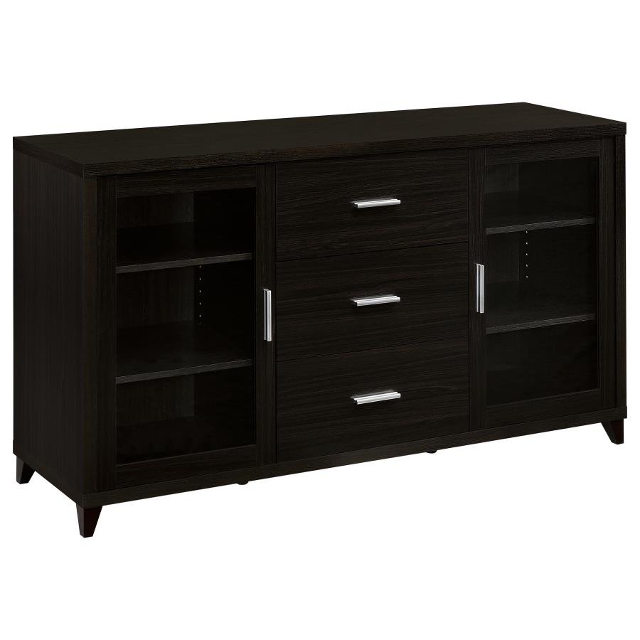 LEWES 2-DOOR ENGINEERED WOOD 60-INCH TV STAND CAPPUCCINO