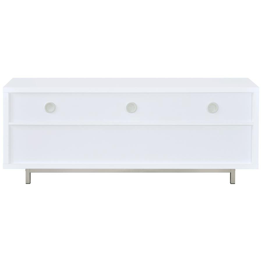 CASEY 2-DRAWER ENGINEERED WOOD 60-INCH TV STAND WHITE - Image 6