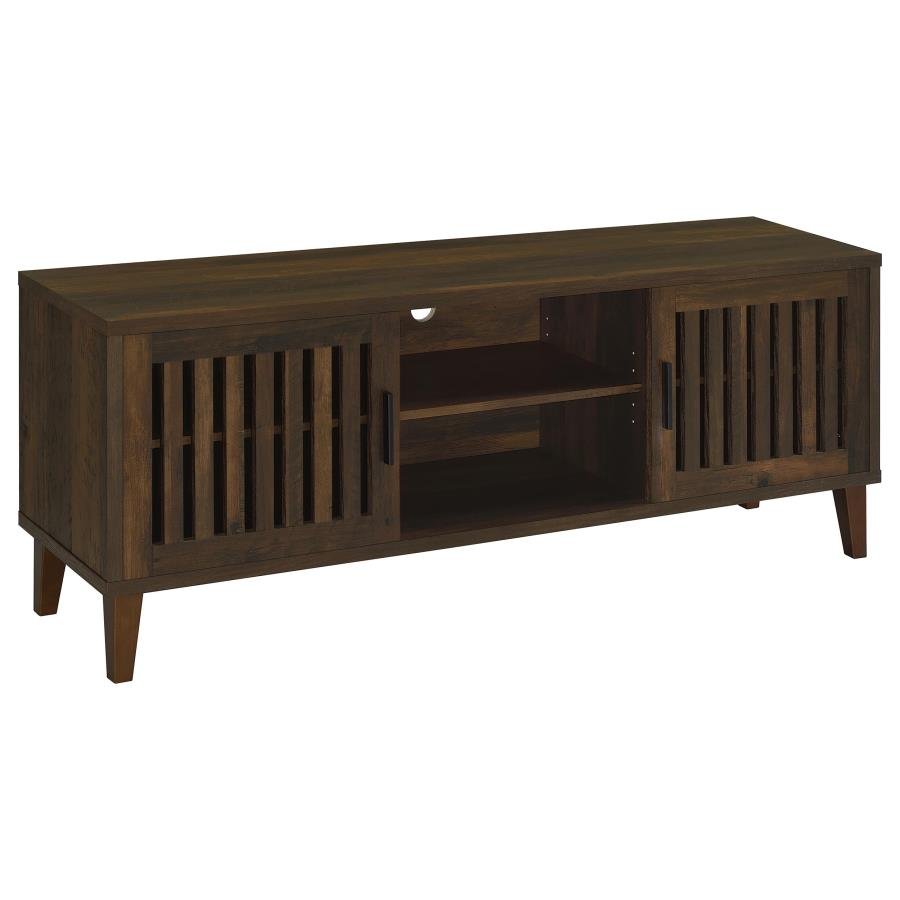 SEDONA 2-DOOR ENGINEERED WOOD 60-INCH TV STAND DARK PINE