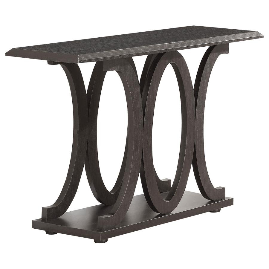 SHELLY ENGINEERED WOOD ENTRYWAY CONSOLE TABLE CAPPUCCINO