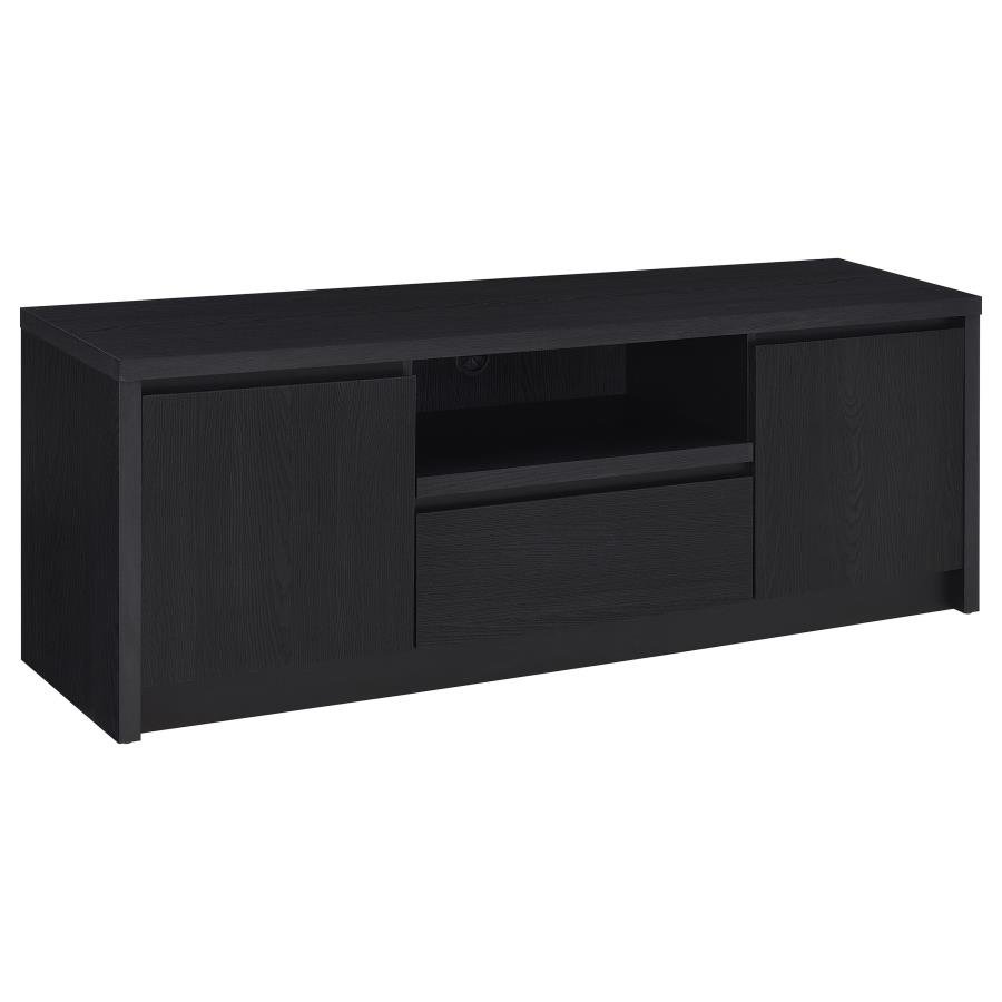 WINFIELD 60-INCH 2-DOOR TV STAND MEDIA CONSOLE BLACK