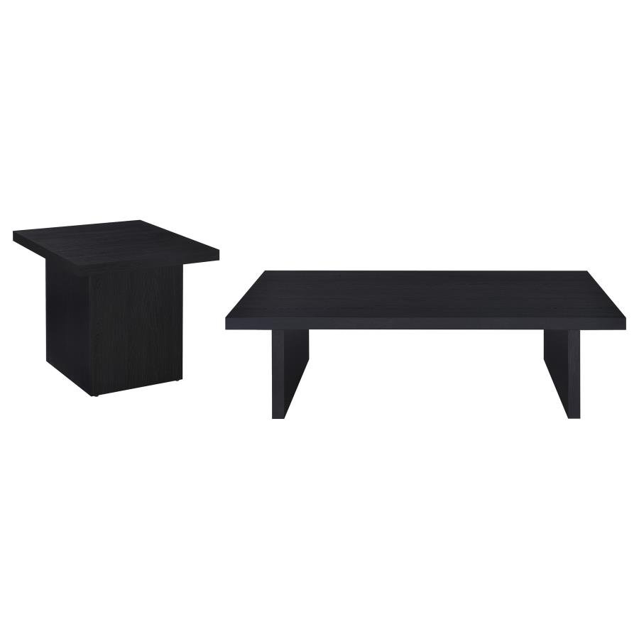 706278-S2_02x900.jpg MAX 2-PIECE RECTANGULAR COFFEE AND END TABLE SET BLACK - Image 2
