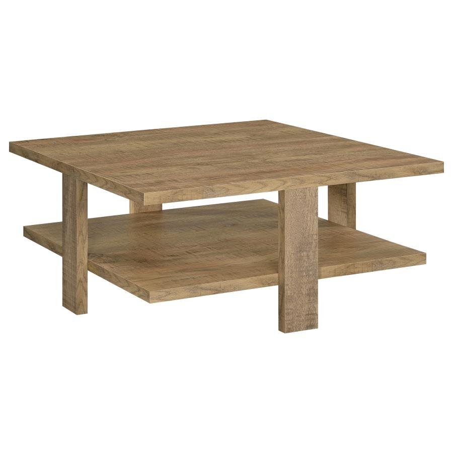 DAWN SQUARE ENGINEERED WOOD COFFEE TABLE MANGO BROWN