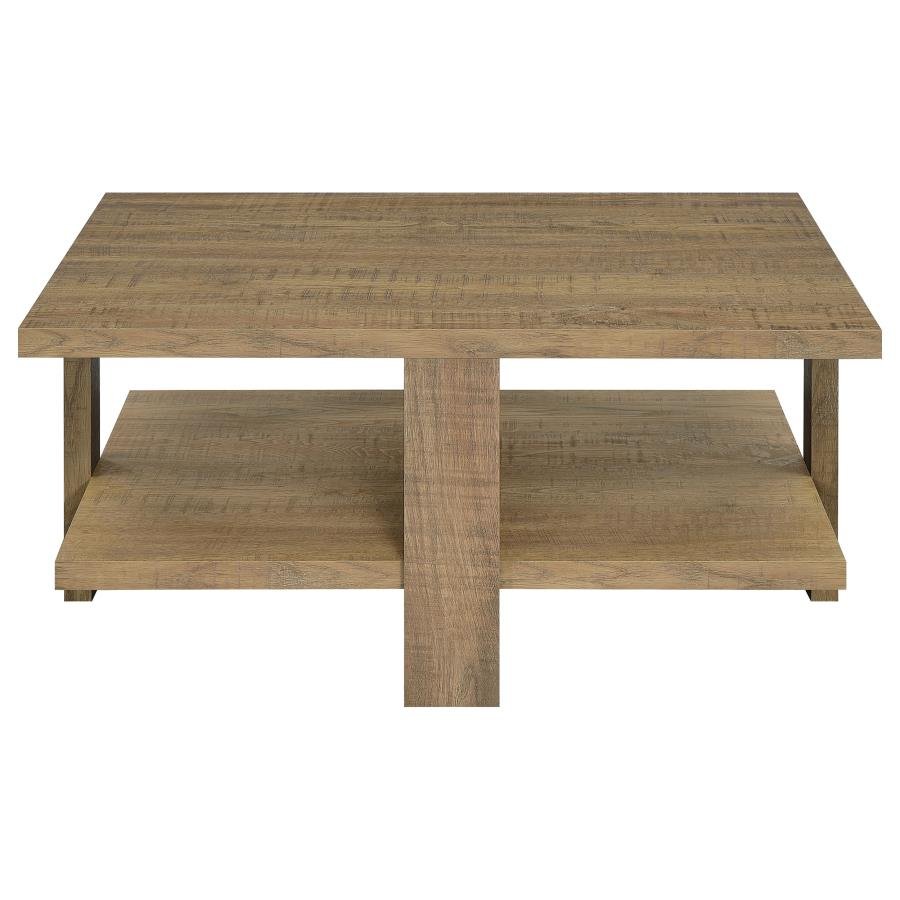 DAWN SQUARE ENGINEERED WOOD COFFEE TABLE MANGO BROWN - Image 3