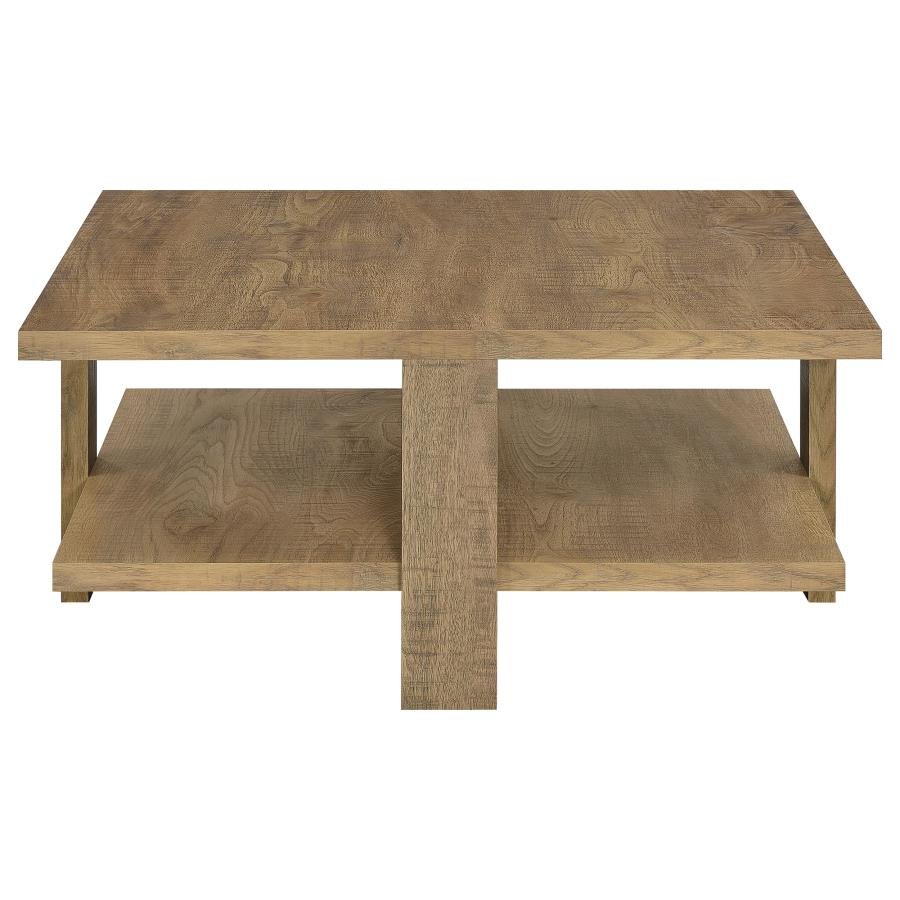 DAWN SQUARE ENGINEERED WOOD COFFEE TABLE MANGO BROWN - Image 4