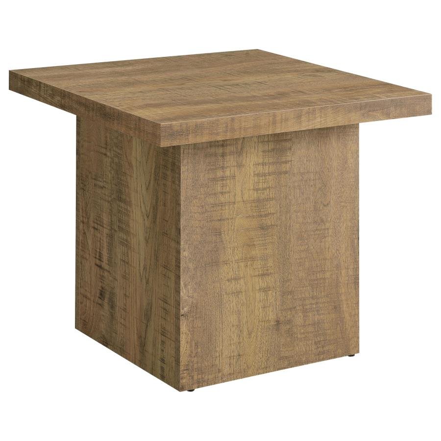 DEVAR SQUARE ENGINEERED WOOD END TABLE MANGO BROWN