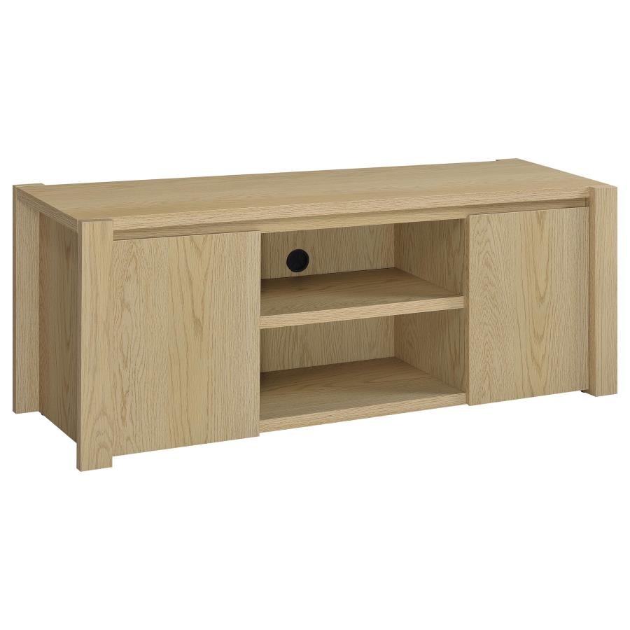 LAURELTON 60-INCH 2-DOOR TV STAND MEDIA CONSOLE LIGHT OAK