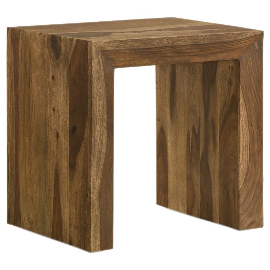 ODILIA RECTANGULAR SOLID WOOD END TABLE AUBURN