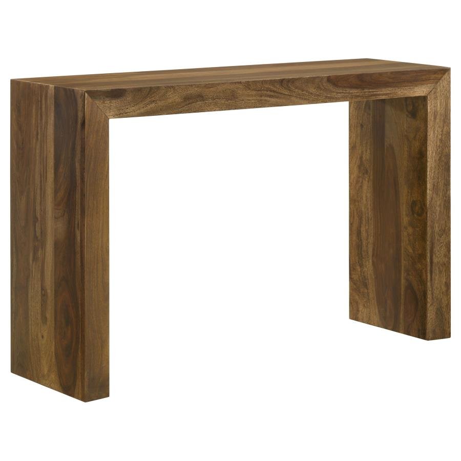ODILIA RECTANGULAR SOLID WOOD ENTRYWAY CONSOLE TABLE AUBURN