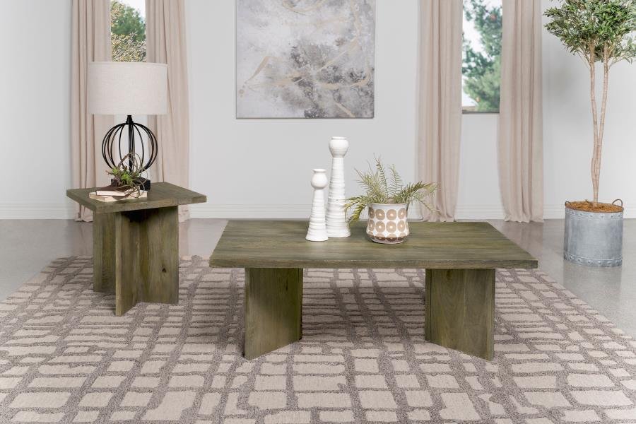 ANDANDO 2-PIECE COFFEE AND END TABLE SET MANGO BROWN