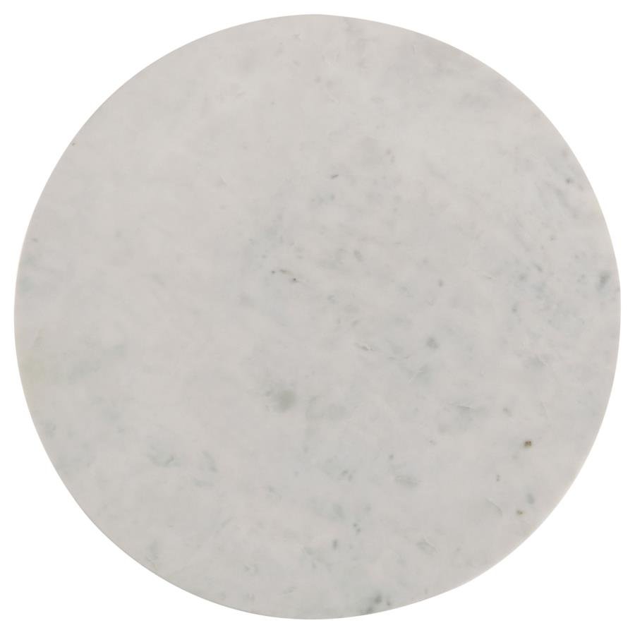 ASTORIA 2-PIECE MARBLE COFFEE AND END TABLE SET WHITE - Image 4
