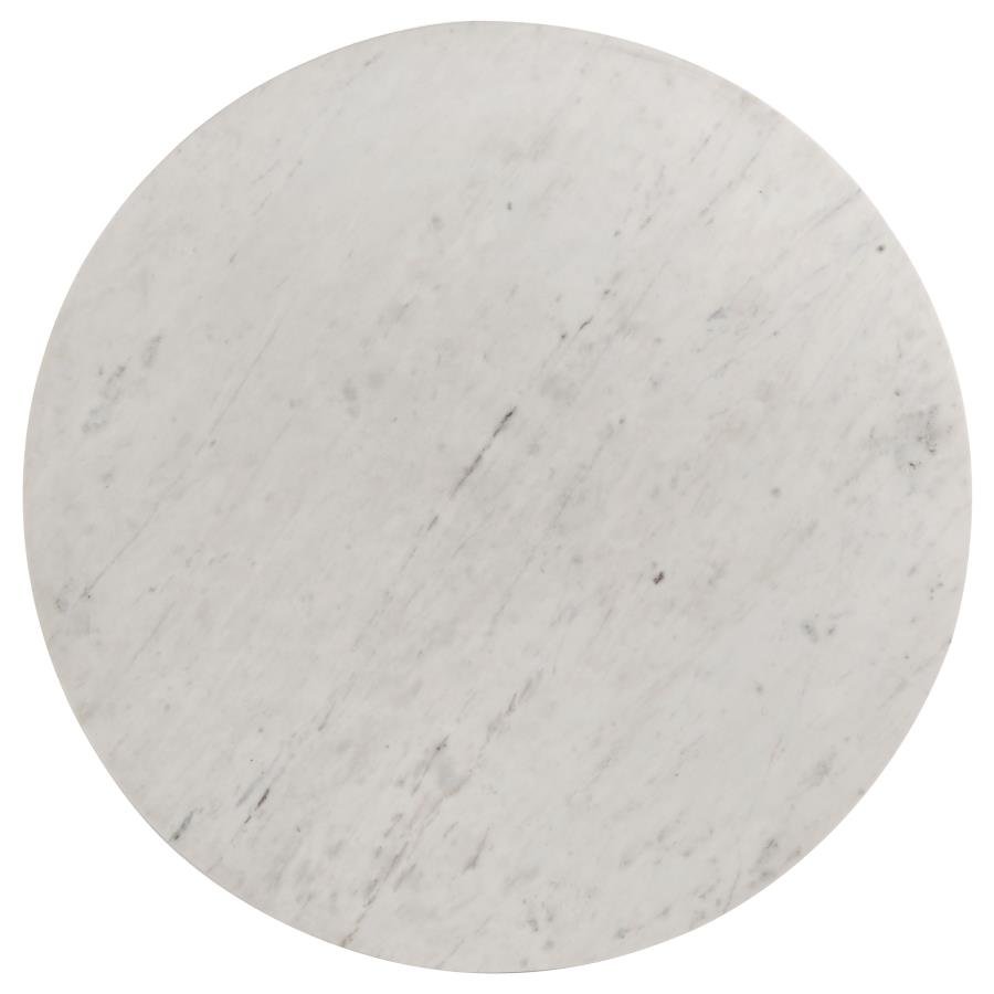 ASTORIA 2-PIECE MARBLE COFFEE AND END TABLE SET WHITE - Image 6