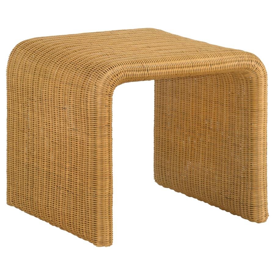 CAHYA SQUARE WOVEN RATTAN END TABLE NATURAL