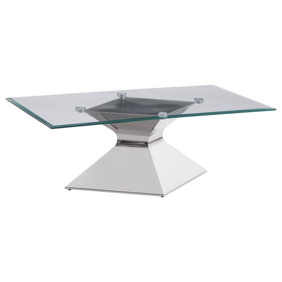 710208-S3_03x900.jpg JENNY 3-PIECE RECTANGULAR COFFEE AND END TABLE SET CHROME - Image 3