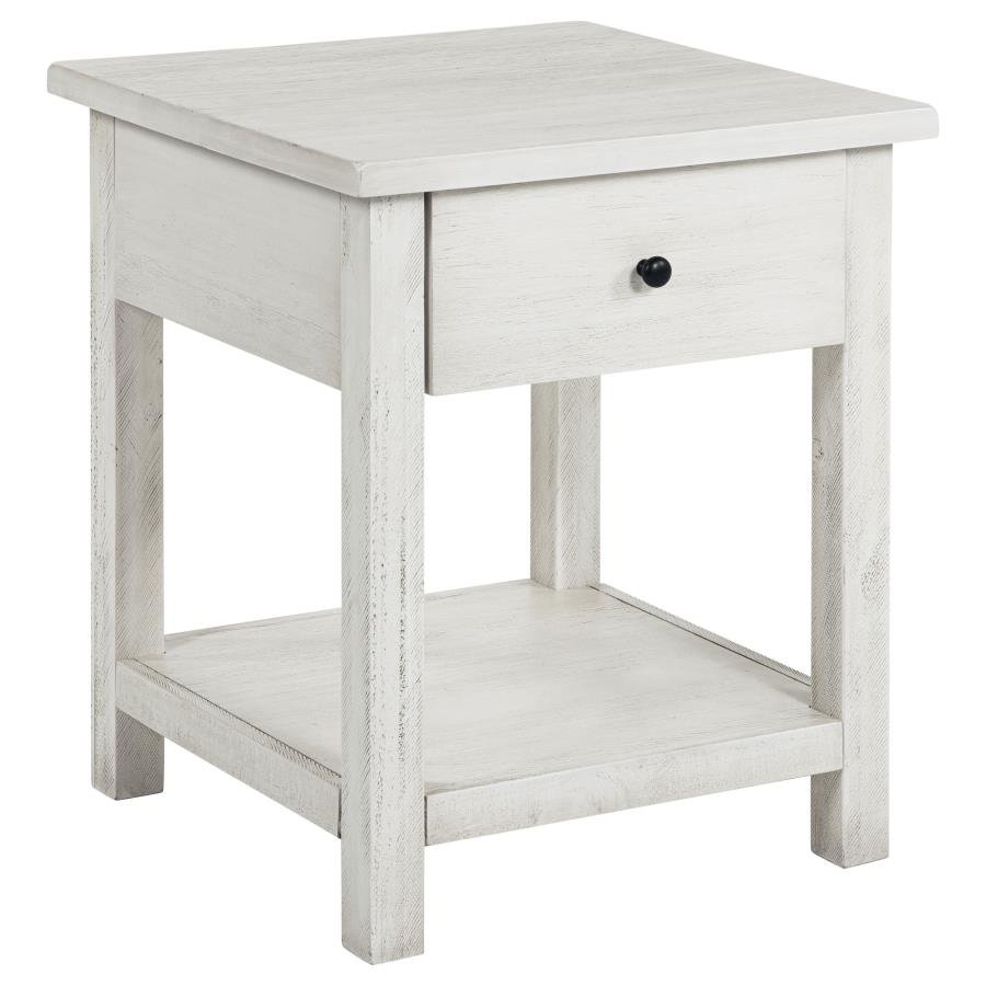 PAYNE 3-PIECE COFFEE AND 1-DRAWER END TABLE SET WHITE - Image 3