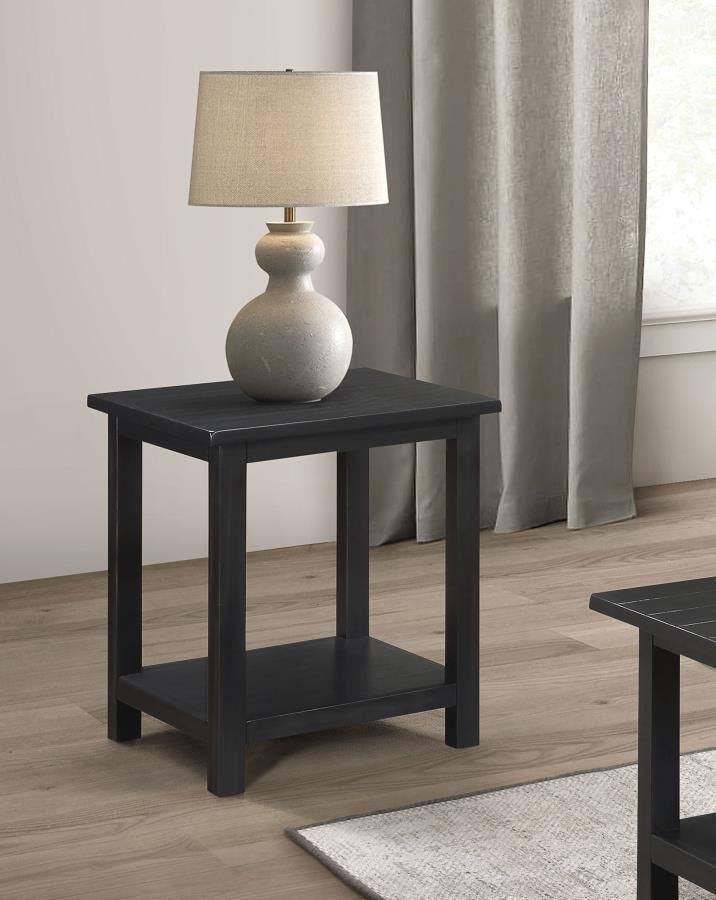 710566_01x900.jpg PAYNE WOOD END TABLE WITH SHELF DISTRESSED JAVA - Image 2