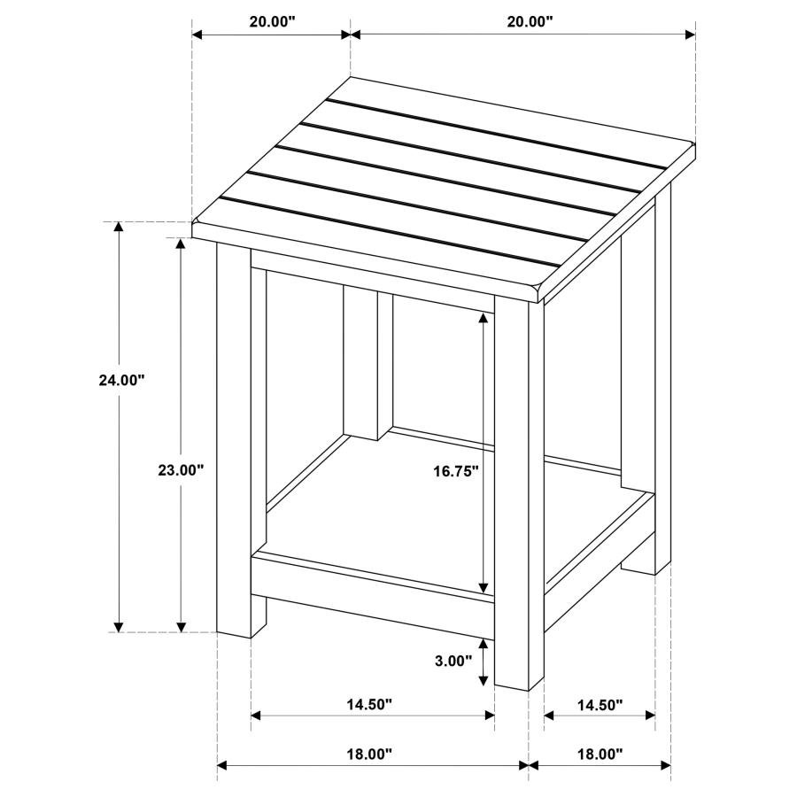 710566_07x900.jpg PAYNE WOOD END TABLE WITH SHELF DISTRESSED JAVA - Image 6