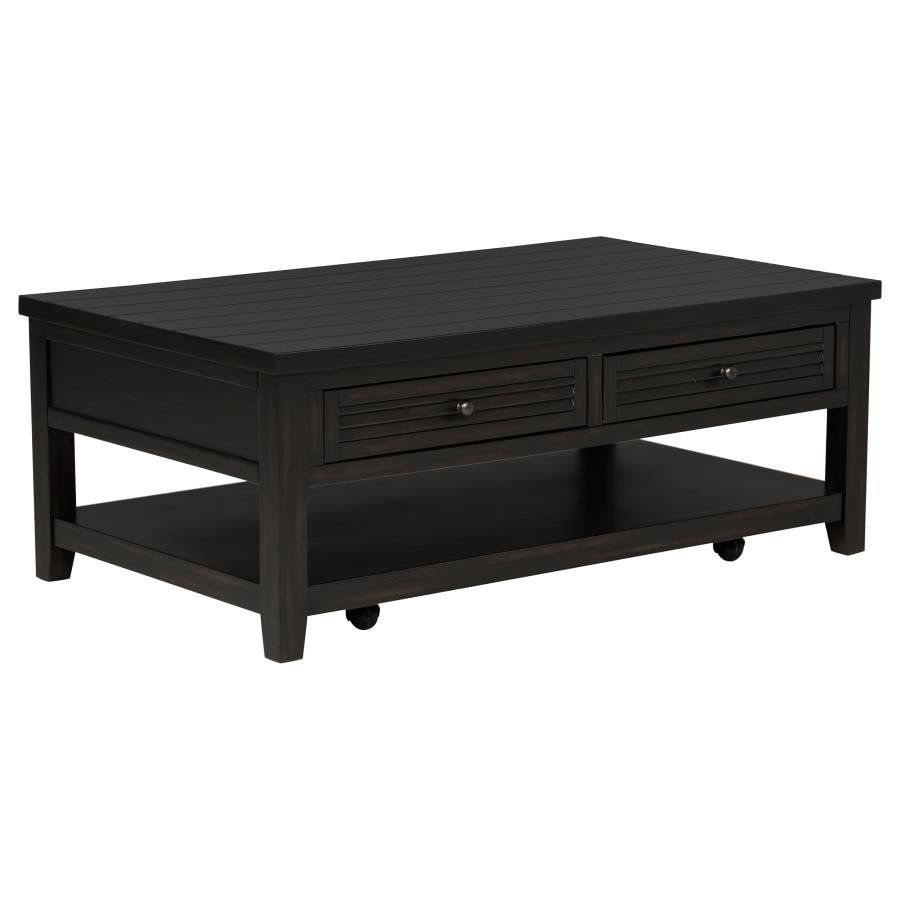 CONCORD 2-PIECE COFFEE AND END TABLE SET DISTRESSED JAVA - Image 7
