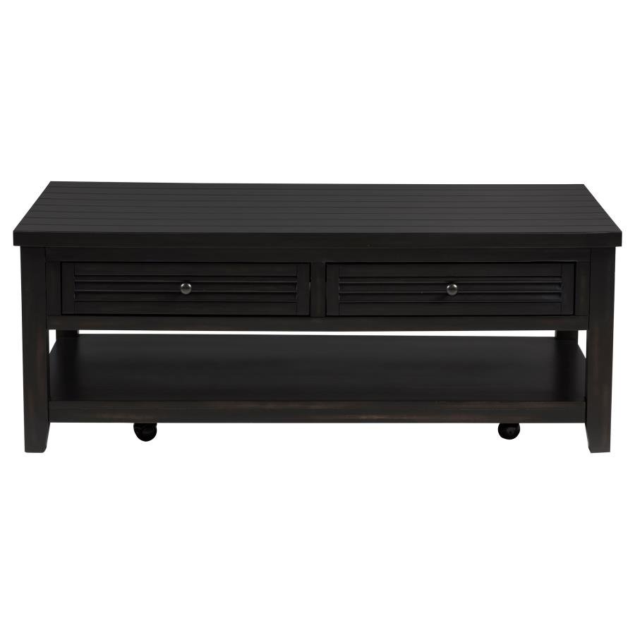 CONCORD 2-PIECE COFFEE AND END TABLE SET DISTRESSED JAVA - Image 8