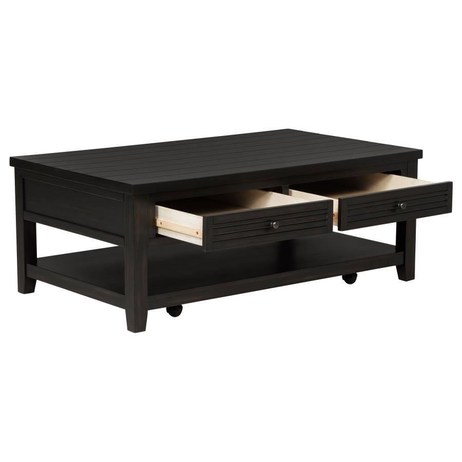 CONCORD 2-PIECE COFFEE AND END TABLE SET DISTRESSED JAVA - Image 11