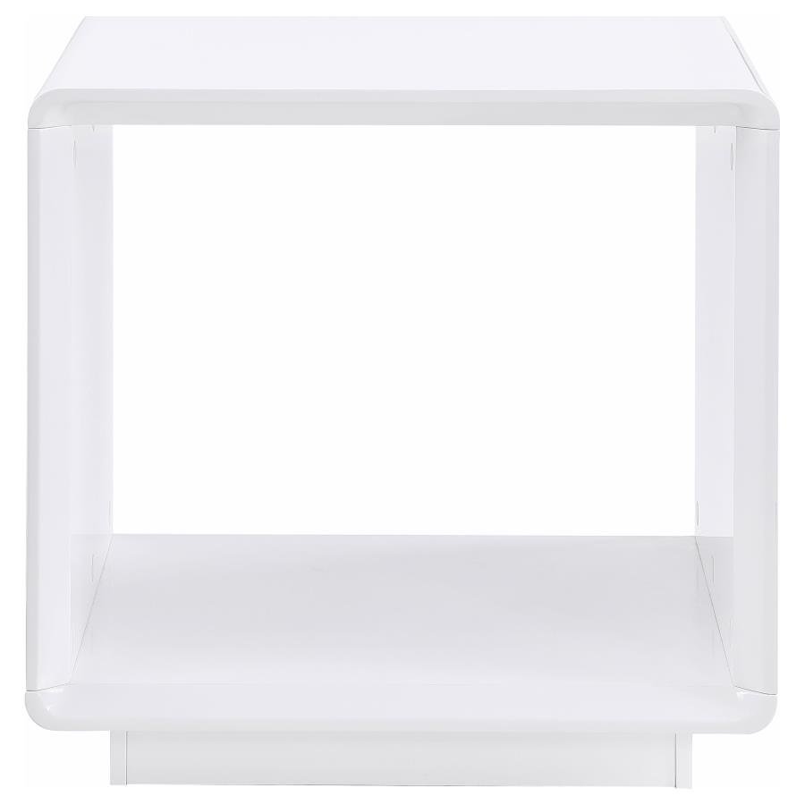710767_03x900.jpg PASEO SQUARE END SIDE TABLE WHITE HIGH GLOSS - Image 3